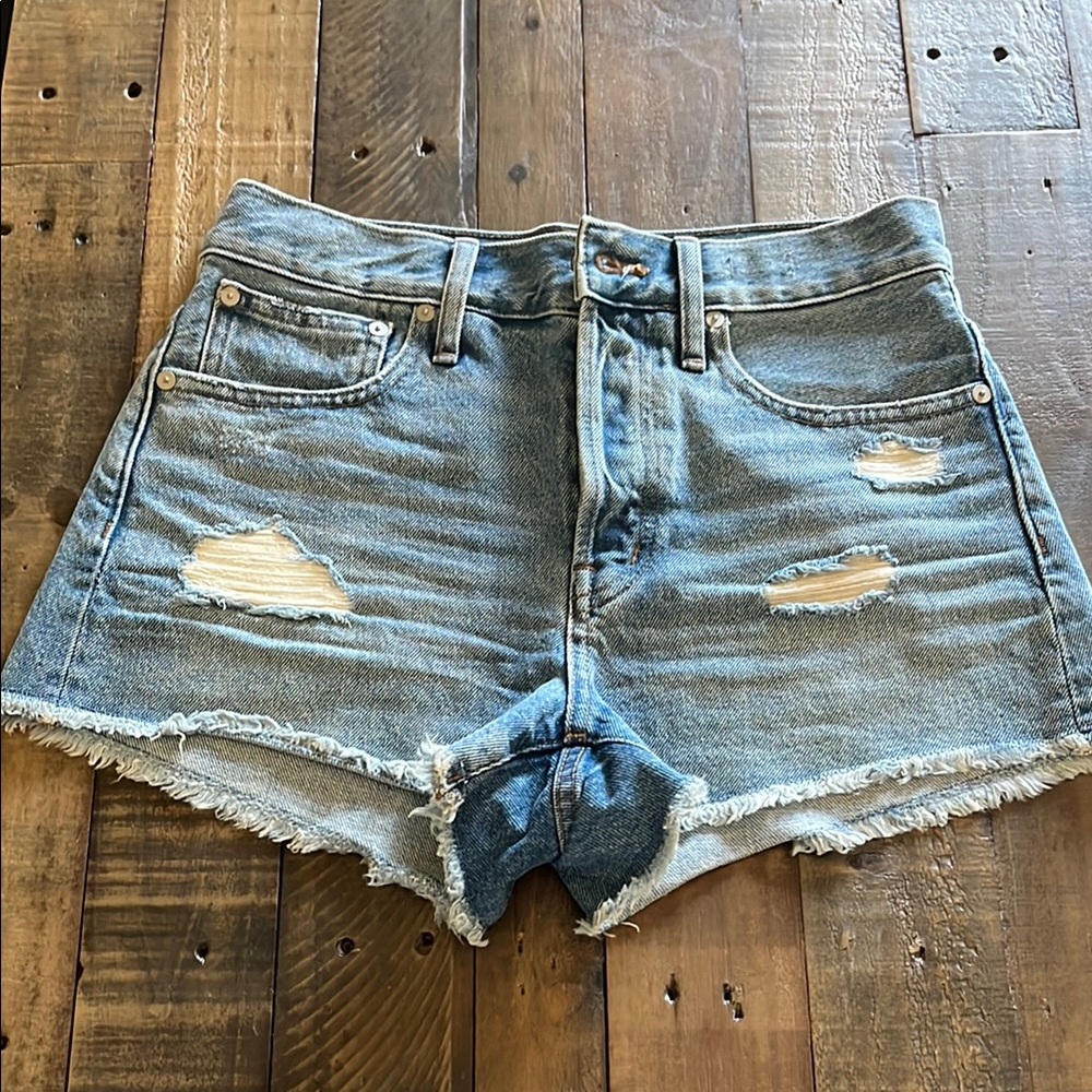 Madewell Blue Relaxed Denim Shorts - Sz 25